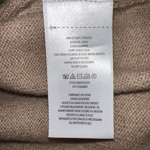 EQUIPMENT Lilou V neck Cashmere Sweater Camel Size XXL MSRP $325 New With Tags - Picture 6 of 6